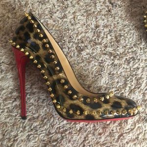 WORN ONCE: Christian Louboutin leopard spike heel